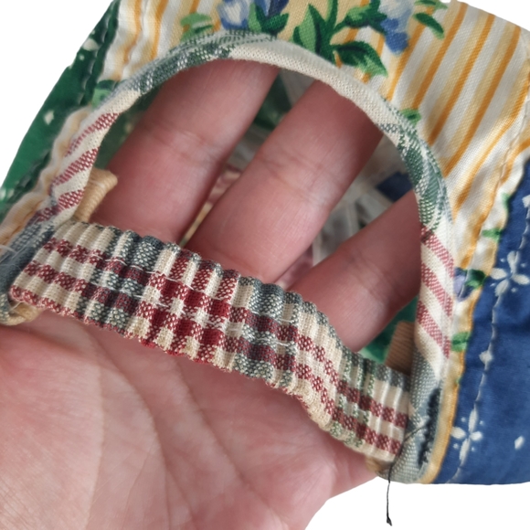 1997 Vintage Longaberger Patchwork Baseball Cap - Picture 7 of 8